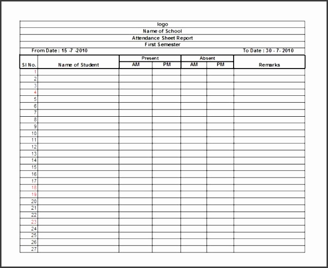 attendance sheet template 202