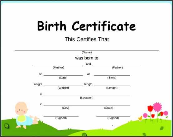 girl birth certificate template suir beautiful birth certificate cartoon template