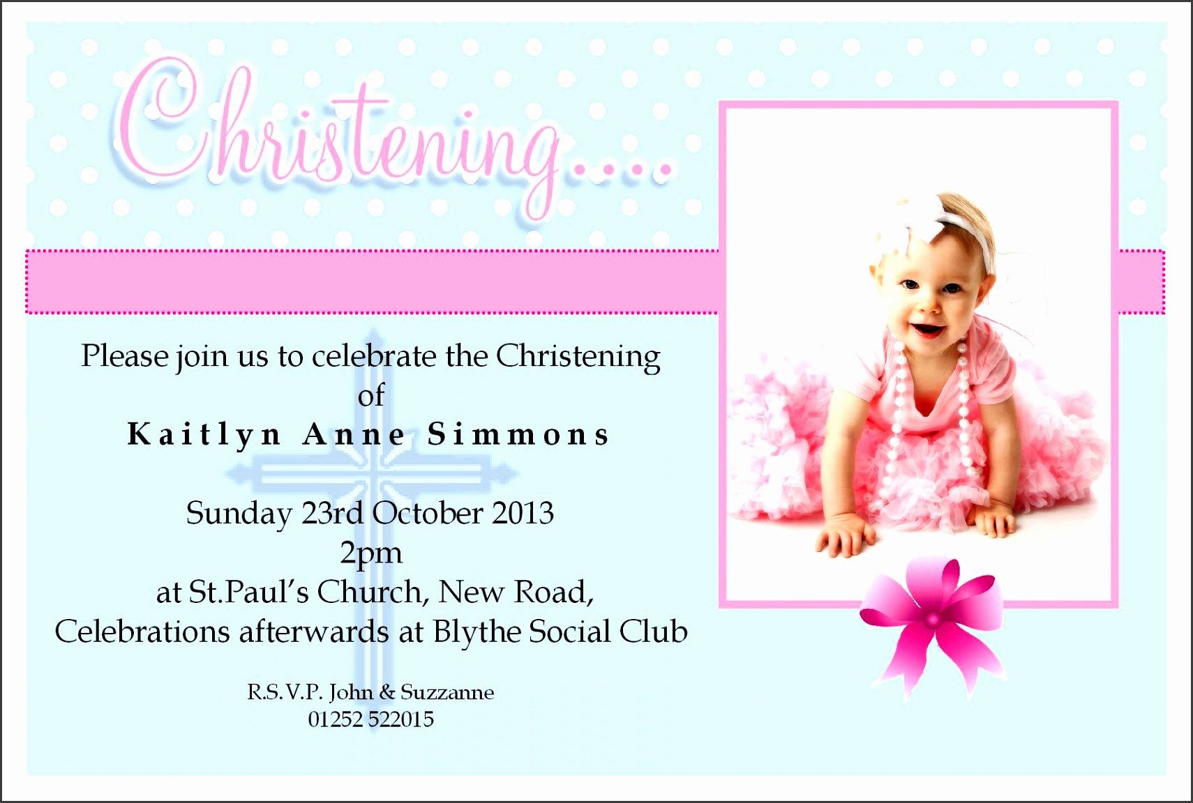christening invitation cards free printables
