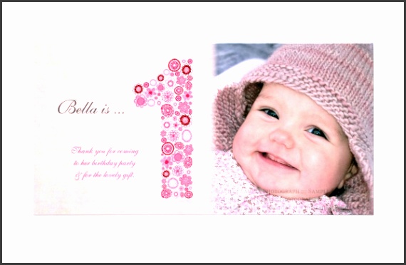 baby birthday thank you card template