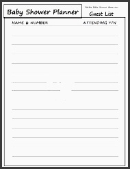 free plan the baby shower sheets