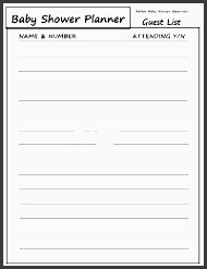free plan the baby shower sheets