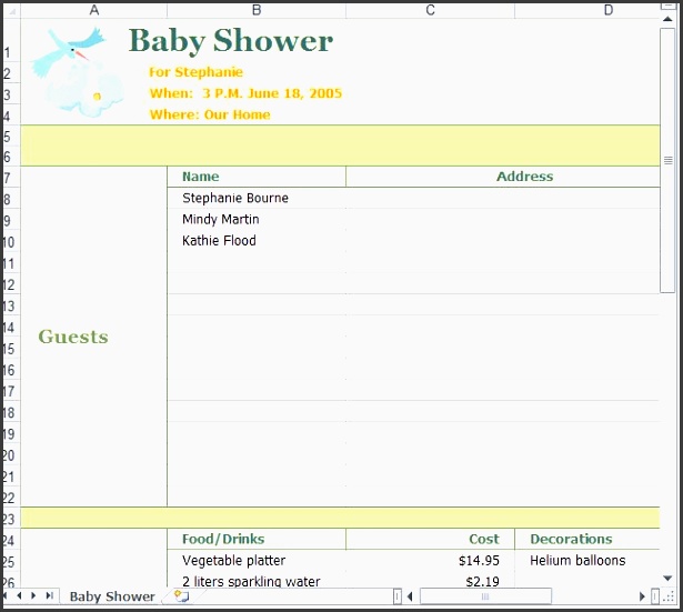 baby shower planner
