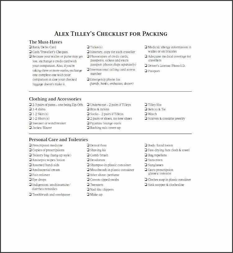 40 awesome printable packing lists college cruise camping etc nckef printable packing list template 26