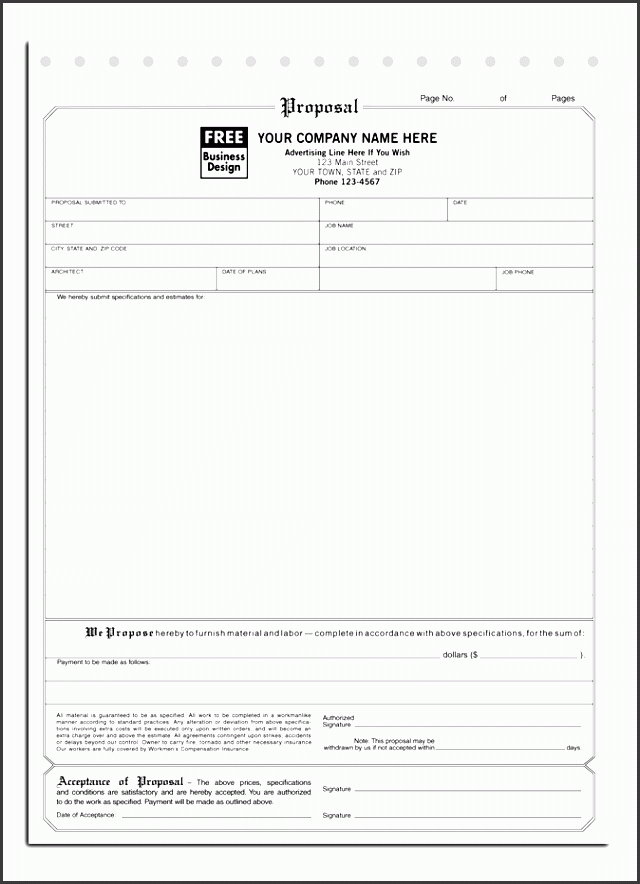 bid proposal form template habbowildtk job estimate template job free bid proposal template