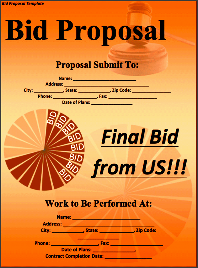bid proposal template 1