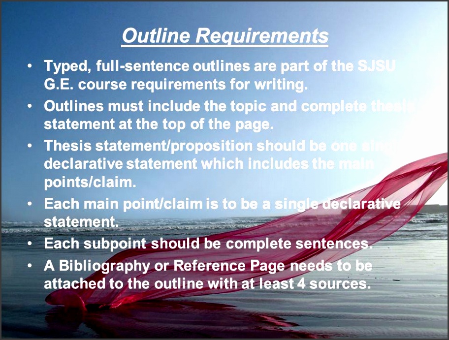 2 outline requirements