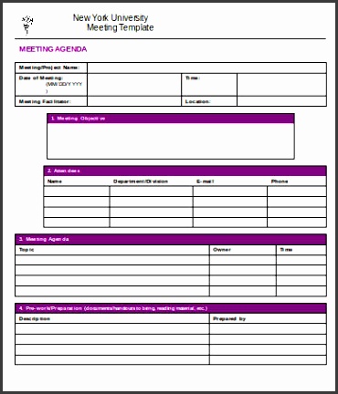 project meeting minutes template