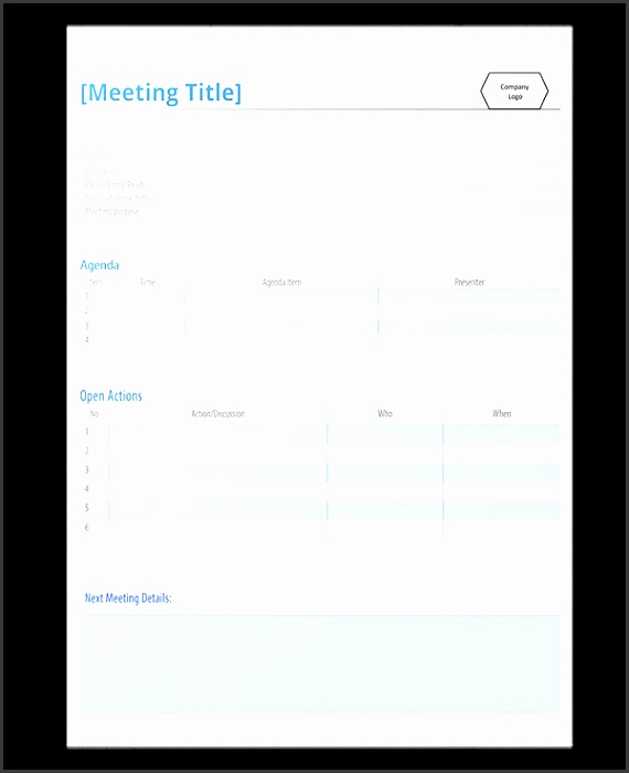 practical meeting minute template