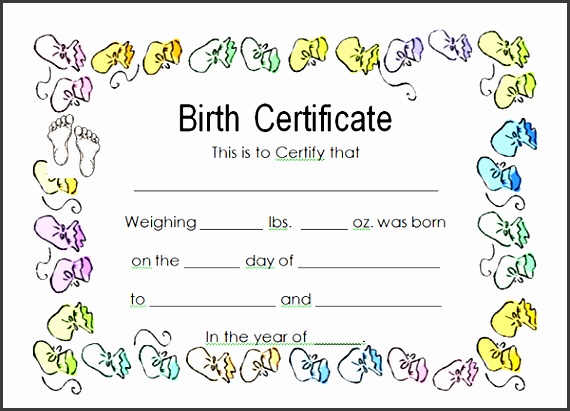 fake birth certificate template free