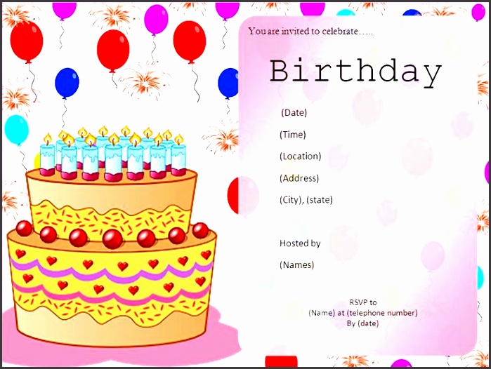 birthday party invitation template