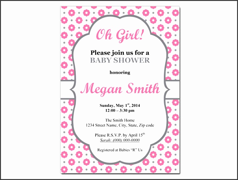 baby girl invitation template ba girl ba shower invitation templates theruntime printable