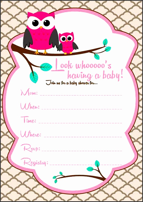 owl invitation template plus baby girl owl baby shower invitations owl birthday party invitation template 66
