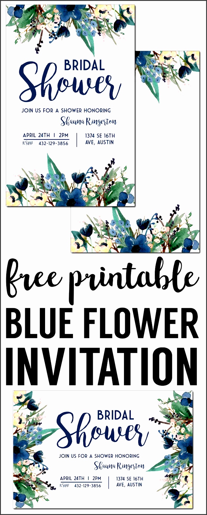 blue printable invitation templates these free invitation templates are perfect for a wedding bridal