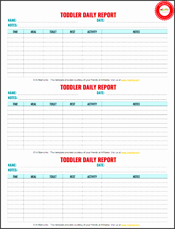 daycare daily log sheet u2013 printable editable blank calendar 2017