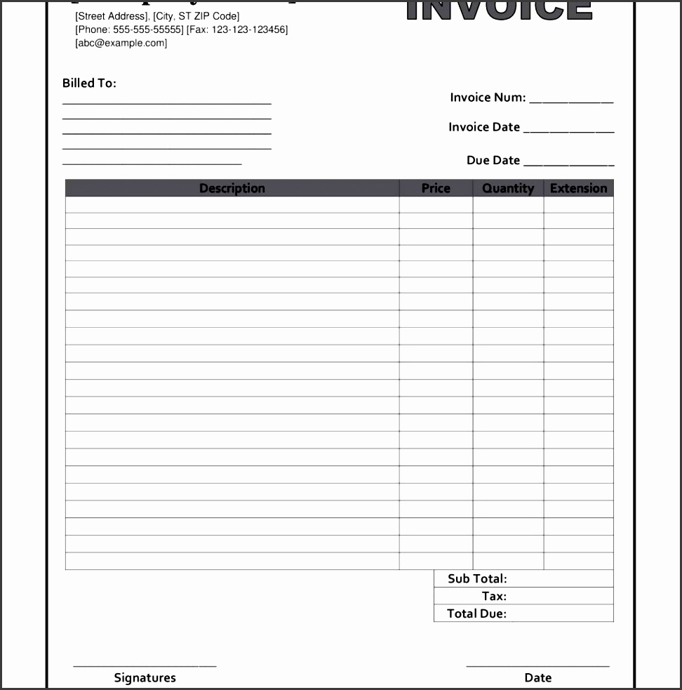 blank invoice form free printable invoice template intended for blank invoice template free