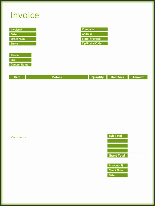 blank invoice template pdf