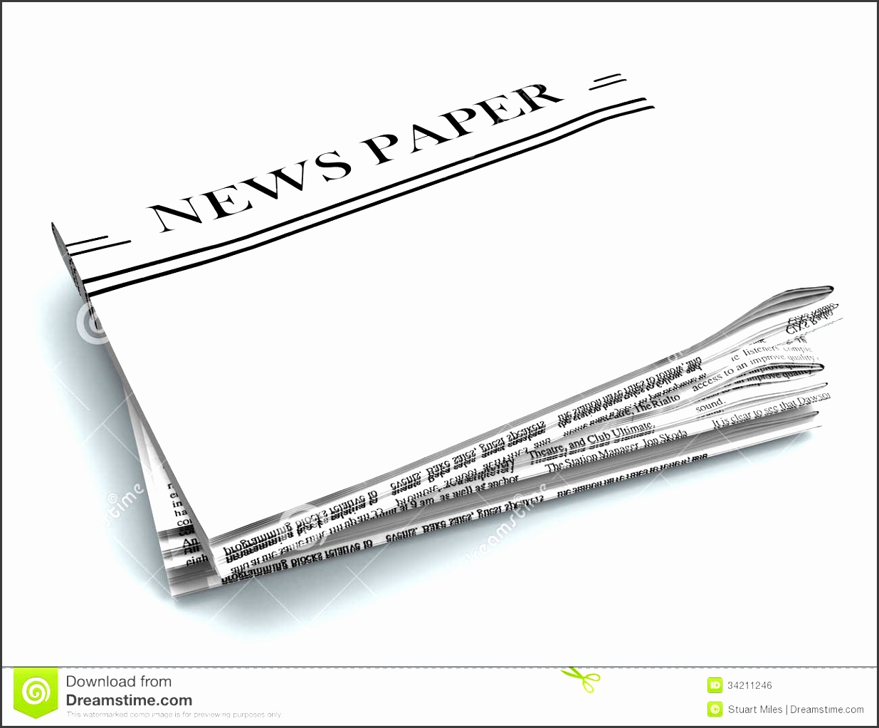 blank newspaper copyspace shows news showing media headline space
