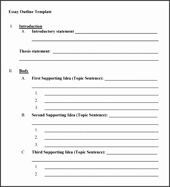 blank essay outline template