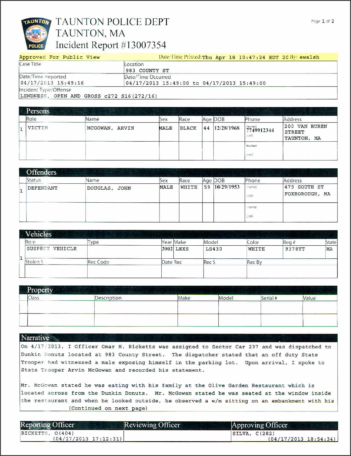 6 police report template printable receipt