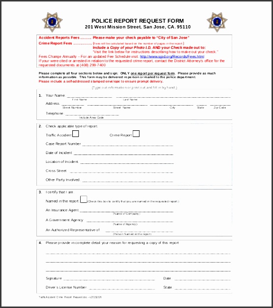 police report request form pdf