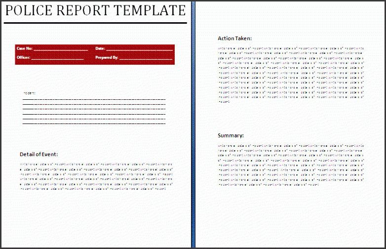 100 blank police report template police report templates