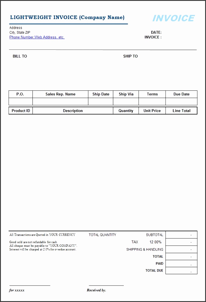blank sales invoice sales invoice template 742 x 1076
