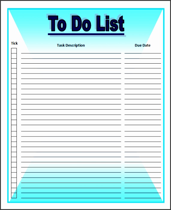what s more picture showed above is printable to do list template