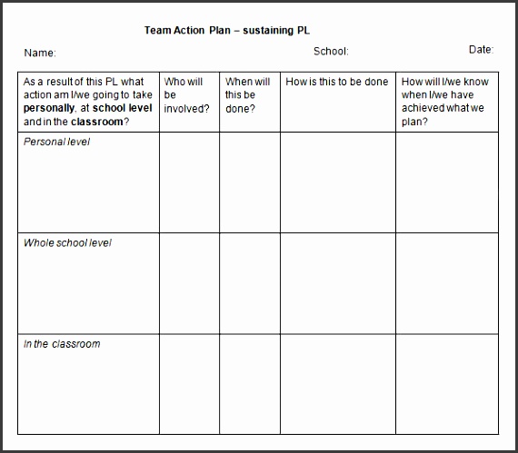 home Â business template Â creative team action plan education action plan template sample