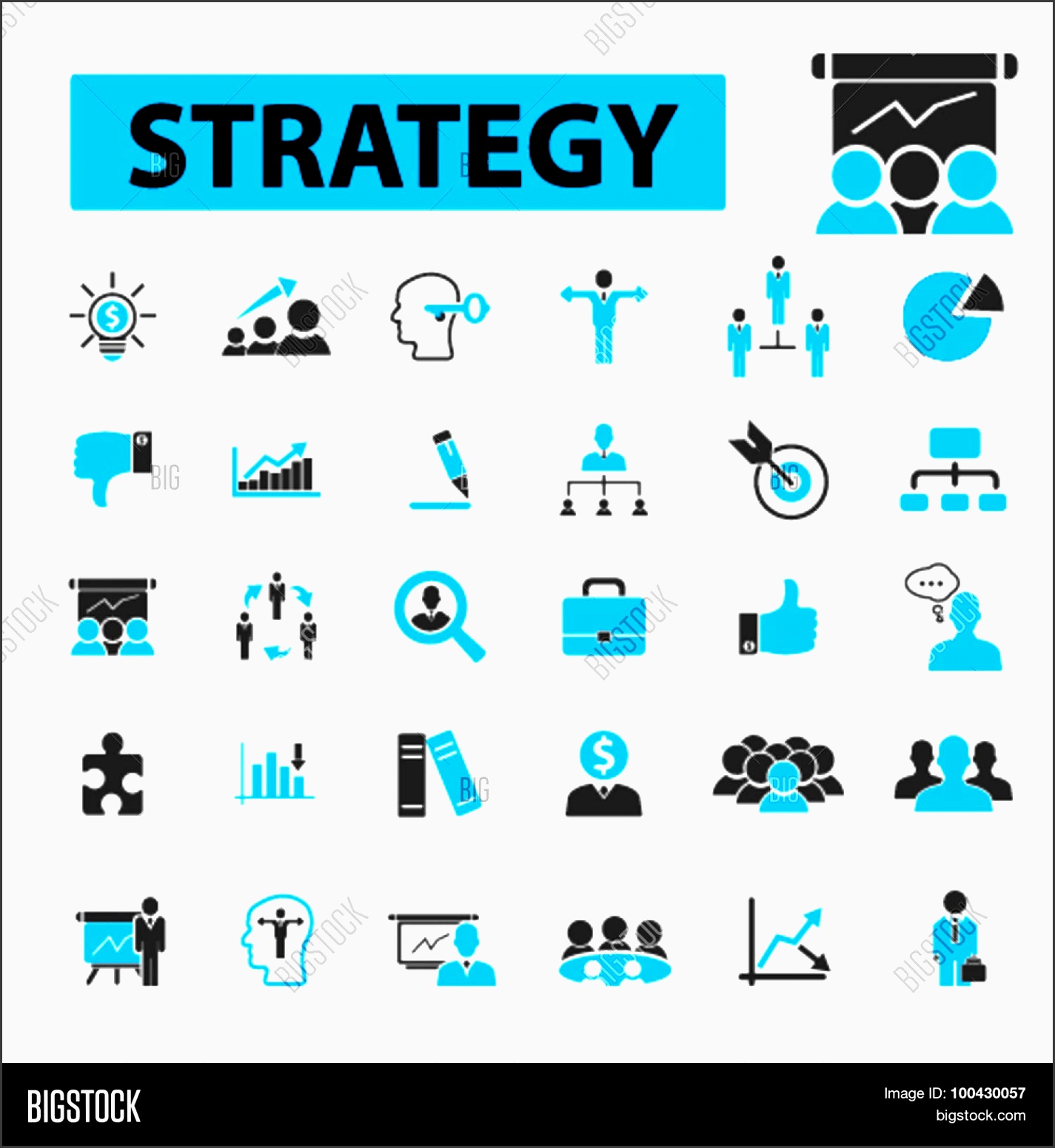 strategy icons concept plan strategy concept business strategy marketing strategic