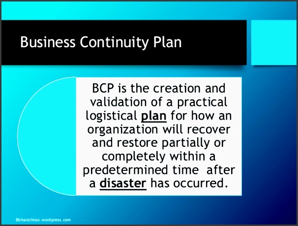 business continuity planning disaster recovery planning bbharathrao 2