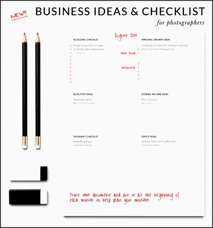 business idea checklist printout for your binder colorvale organizing tools
