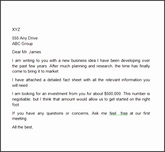 business proposal letter format