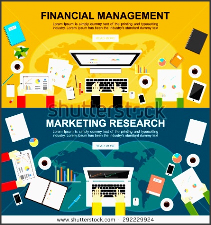 banner for financial management and marketing research flat design illustration concepts for finance business