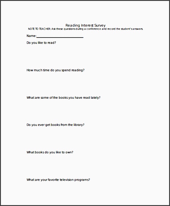 sample blank survey template 8 free documents in word pdf