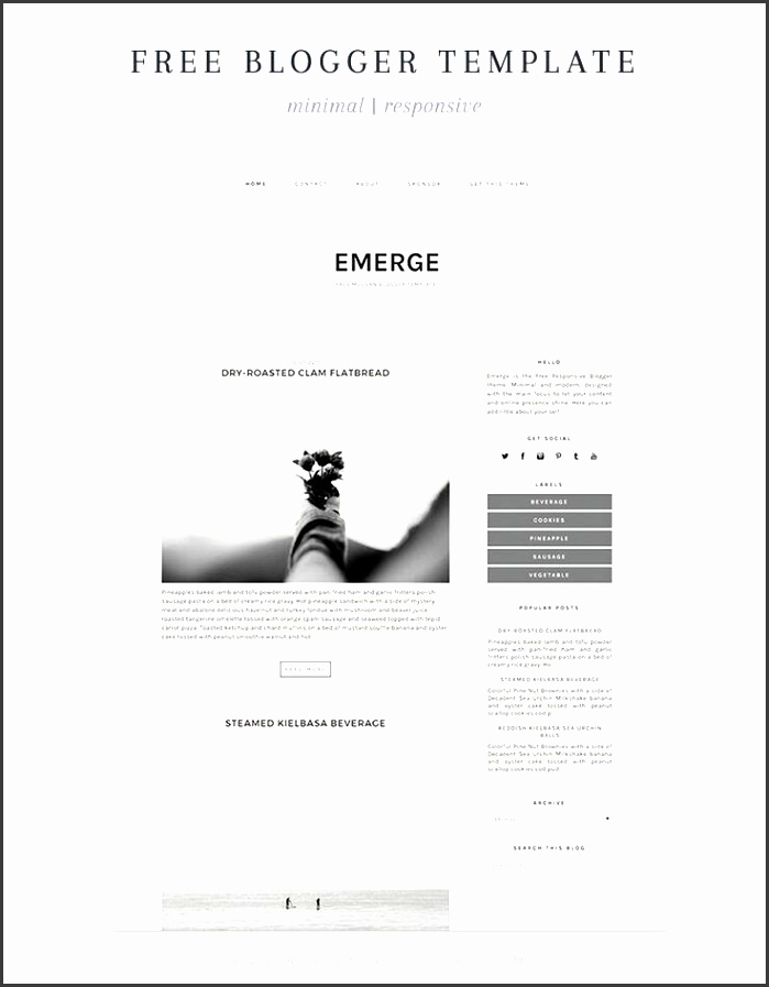 free blog template for blogger user featuring minimal and responsive layout best for beauty