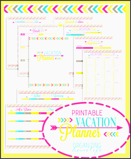printables to organize vacation