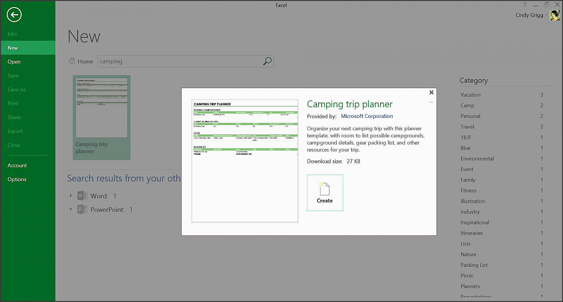 camping trip planner template for microsoft excel 58b8bb7f5f9b58af5c b