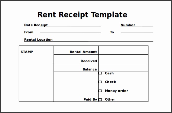 rent receipt template word