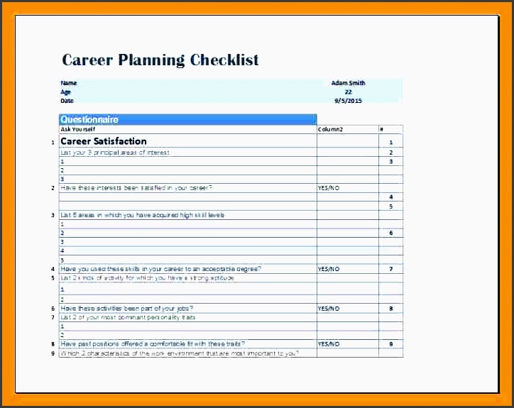 checklist design templatereer planning checklist template