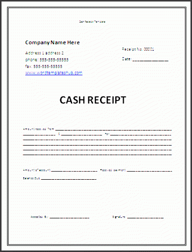home Â business template Â printable sample cash receipt template layout for your business