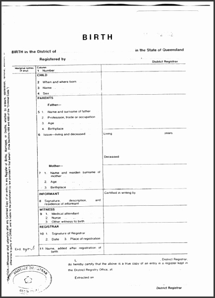 15 birth certificate templates word pdf template lab