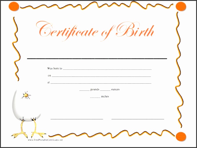 birth certificate template free printable pdf