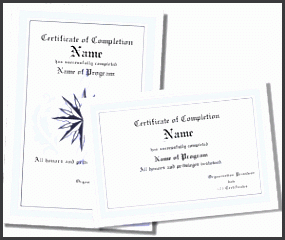 blue course accredidation certificate Â certificate of pletion templates