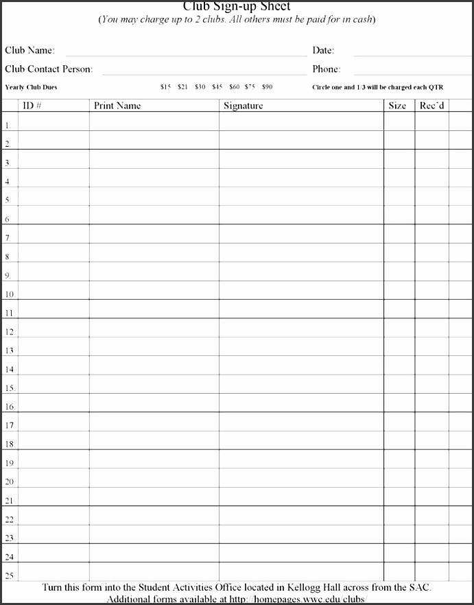 100 sign up sheet template free 9 best images of