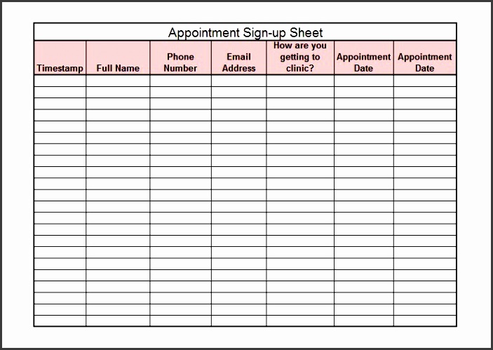 printable sign up sheet template 07