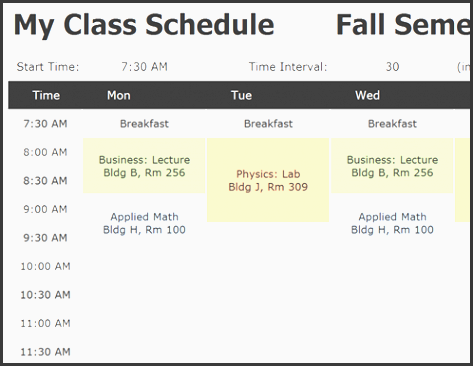 class schedule office templates class schedule
