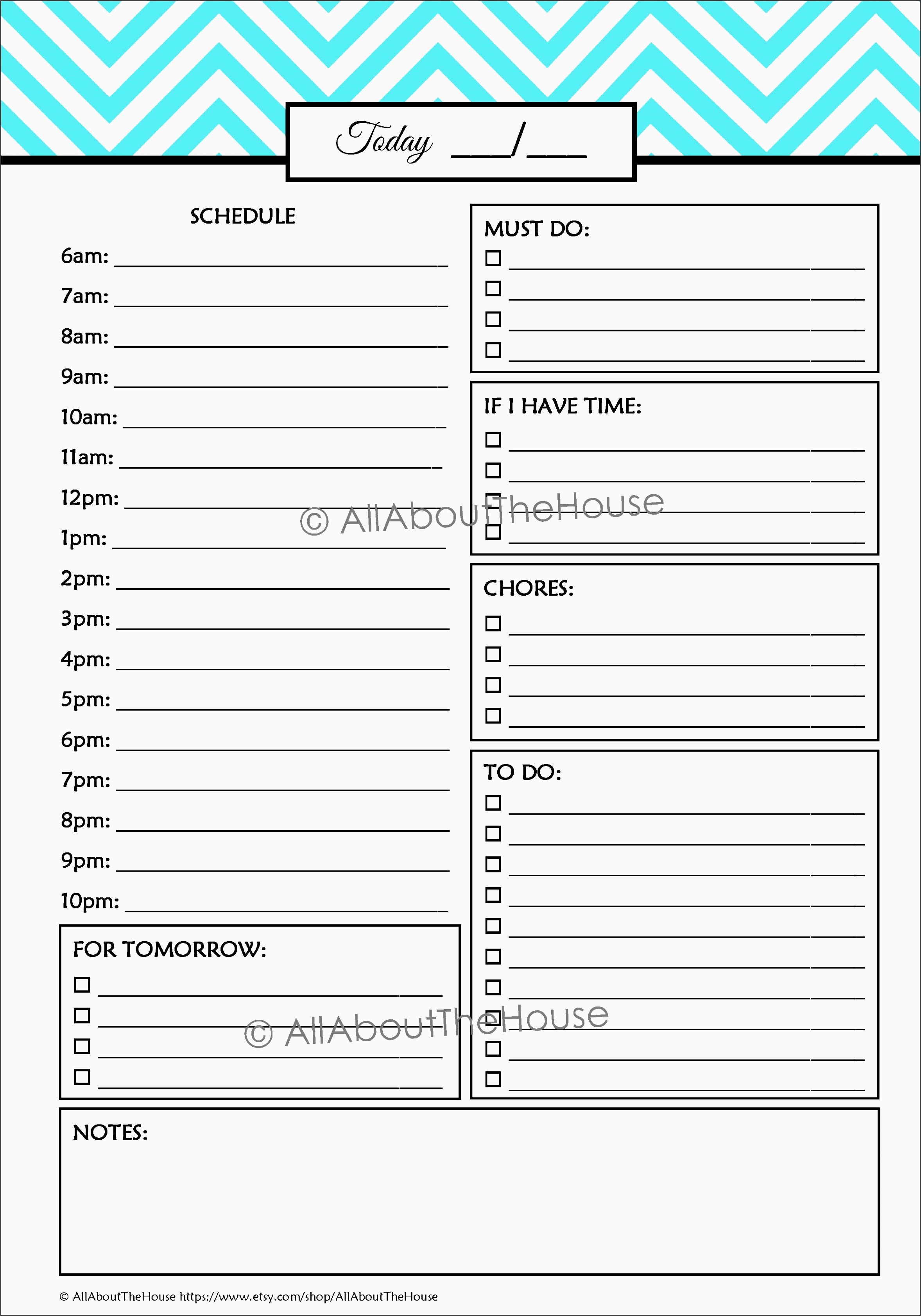 school planner template