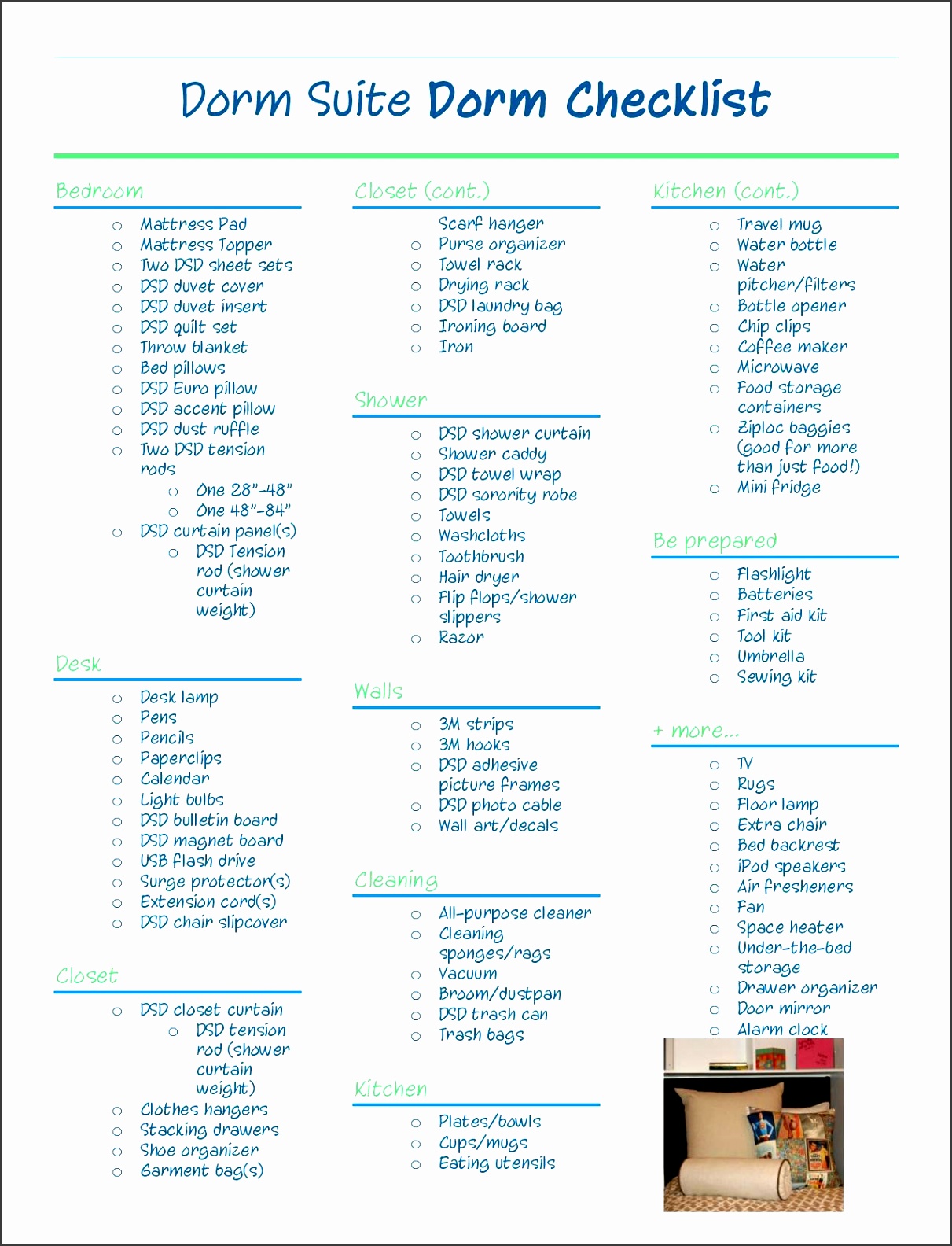 dorm suite dorm s dorm checklist is officially here dsd has a ton of the items you ll need to make your college dorm room all your own