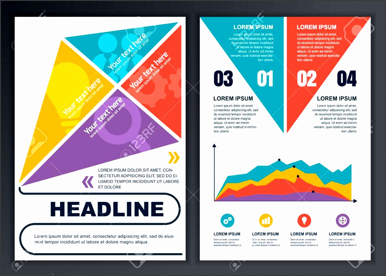 set of vector template for brochure flyer poster application and online service